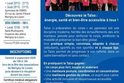 Plaquette Taïso 2025/2026